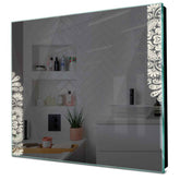 Specchio LED Quadrato | Controllo tramite interruttore a muro | Luce bianca neutra - Reyze Serie Good Vibes Modello 4