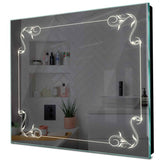 Specchio LED Quadrato | Controllo tramite interruttore a muro | Luce bianca neutra - Reyze Serie Good Vibes Modello 5