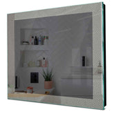 Specchio LED Quadrato | Controllo tramite interruttore a muro | Luce bianca neutra - Reyze Serie Simetria Modello 4