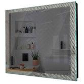 Specchio LED Quadrato | Controllo tramite interruttore a muro | Luce bianca neutra - Reyze Serie Simetria Modello 7