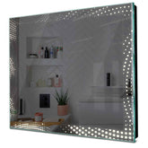 Specchio LED Quadrato | Controllo tramite interruttore a muro | Luce bianca neutra - Reyze Serie Simetria Modello 8