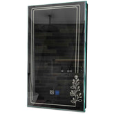 Specchio LED Verticale | Pulsanti touch | Funzione anti-appannamento | Luce bianca neutra - Reyze Serie Good Vibes Modello 3