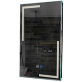 Specchio LED Verticale | Pulsanti touch | Funzione anti-appannamento | Luce bianca neutra - Reyze Serie Minimal Modello 2