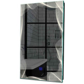 Specchio LED Verticale | Pulsante touch | Luce bianca neutra - Reyze Serie Simetria Modello 3