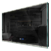 Specchio LED Rettangolare | Pulsanti touch | Funzione anti-appannamento | Luce bianca neutra - Reyze Serie Edge Modello 3
