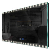 Specchio LED Rettangolare | Pulsanti touch | Funzione anti-appannamento | Luce bianca neutra - Reyze Serie Edge Modello 6