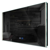Specchio LED Rettangolare | Pulsanti touch | Funzione anti-appannamento | Luce bianca neutra - Reyze Serie Edge Modello 7