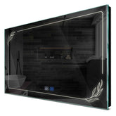 Specchio LED Rettangolare | Pulsanti touch | Funzione anti-appannamento | Luce bianca neutra - Reyze Serie Good Vibes Modello 1