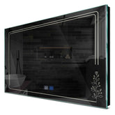 Specchio LED Rettangolare | Pulsanti touch | Funzione anti-appannamento | Luce bianca neutra - Reyze Serie Good Vibes Modello 3