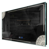 Specchio LED Rettangolare | Pulsanti touch | Funzione anti-appannamento | Luce bianca neutra - Reyze Serie Good Vibes Modello 7