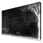 Specchio LED Rettangolare | Pulsanti touch | Funzione anti-appannamento | Luce bianca neutra - Reyze Serie Good Vibes Modello 8