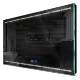 Specchio LED Rettangolare | Pulsanti touch | Funzione anti-appannamento | Luce bianca neutra - Reyze Serie Minimal Modello 3