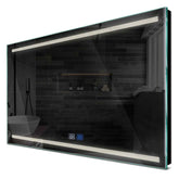 Specchio LED Rettangolare | Pulsanti touch | Funzione anti-appannamento | Luce bianca neutra - Reyze Serie Minimal Modello 8