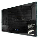 Specchio LED Rettangolare | Pulsanti touch | Funzione anti-appannamento | Luce bianca neutra - Reyze Serie Motivated Modello 2