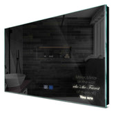 Specchio LED Rettangolare | Pulsanti touch | Funzione anti-appannamento | Luce bianca neutra - Reyze Serie Motivated Modello 4