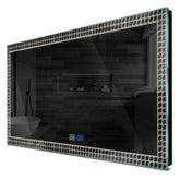 Specchio LED Rettangolare | Pulsanti touch | Funzione anti-appannamento | Luce bianca neutra - Reyze Serie Official Modello 3