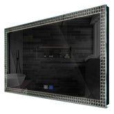 Specchio LED Rettangolare | Pulsanti touch | Funzione anti-appannamento | Luce bianca neutra - Reyze Serie Official Modello 4