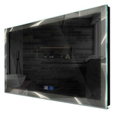 Specchio LED Rettangolare | Pulsanti touch | Funzione anti-appannamento | Luce bianca neutra - Reyze Serie Simetria Modello 2