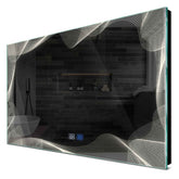 Specchio LED Rettangolare | Pulsanti touch | Funzione anti-appannamento | Luce bianca neutra - Reyze Serie Simetria Modello 3