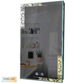 Specchio LED Verticale | Pulsanti touch | Funzione anti-appannamento | Temperatura di colore regolabile - Reyze Serie Good Vibes Modello 4