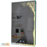 Specchio LED Verticale | Pulsanti touch | Funzione anti-appannamento | Temperatura di colore regolabile - Reyze Serie Good Vibes Modello 8