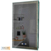 Specchio LED Verticale | Pulsanti touch | Funzione anti-appannamento | Temperatura di colore regolabile - Reyze Serie Official Modello 3