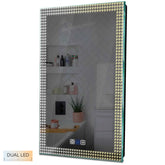 Specchio LED Verticale | Pulsanti touch | Funzione anti-appannamento | Temperatura di colore regolabile - Reyze Serie Official Modello 6