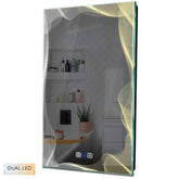 Specchio LED Verticale | Pulsanti touch | Funzione anti-appannamento | Temperatura di colore regolabile - Reyze Serie Simetria Modello 3