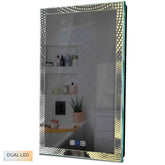 Specchio LED Verticale | Pulsanti touch | Funzione anti-appannamento | Temperatura di colore regolabile - Reyze Serie Simetria Modello 8