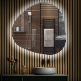 Specchio LED Asimmetrico | Controllo tramite interruttore a muro | Luce bianca fredda - Reyze Serie Ambient Modello 1