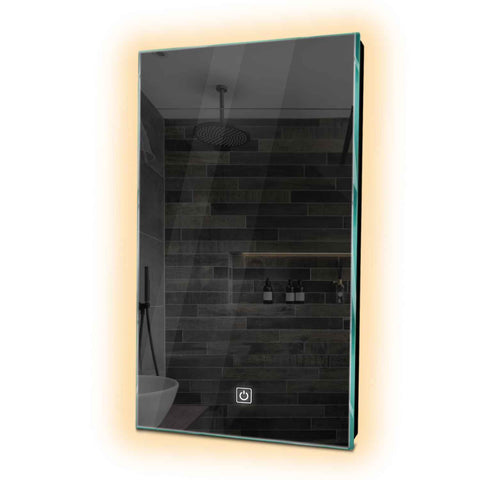 Specchio LED Verticale | Pulsante touch | Luce bianca calda - Reyze Serie Ambient Modello 1