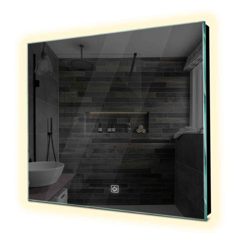 Specchio LED Quadrato | Pulsante touch | Luce bianca neutra - Reyze Serie Ambient Modello 1