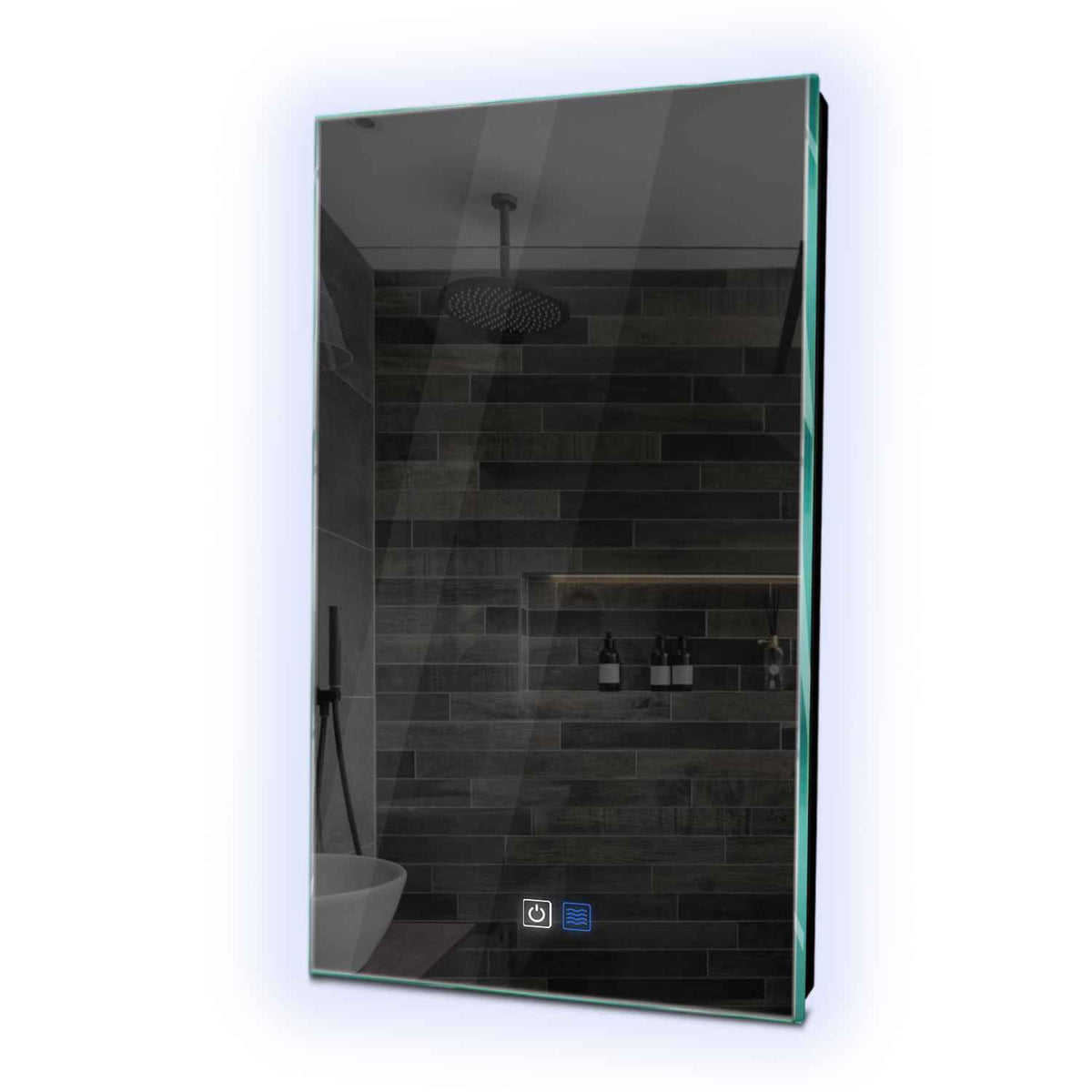 Specchio LED Verticale | Pulsanti touch | Funzione anti-appannamento | Luce bianca fredda - Reyze Serie Ambient Modello 1