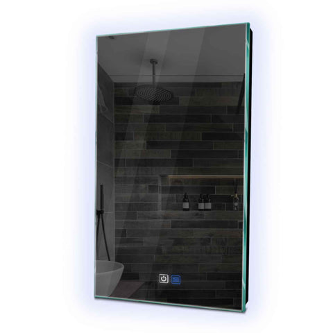 Specchio LED Verticale | Pulsanti touch | Funzione anti-appannamento | Luce bianca fredda - Reyze Serie Ambient Modello 1