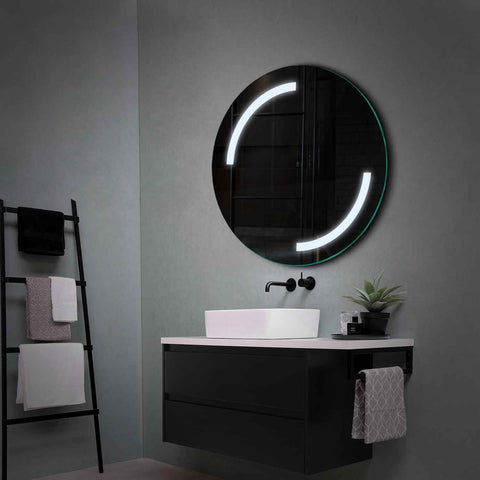 Specchio LED Rotondo | Controllo tramite interruttore a muro | Luce bianca fredda - Reyze Serie Salono Modello 3