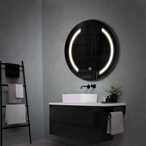 Specchio LED Rotondo | Pulsante touch | Luce bianca neutra - Reyze Serie Salono Modello 5
