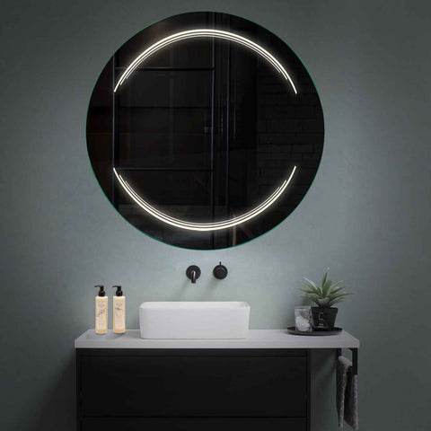 Specchio LED Rotondo | Controllo tramite interruttore a muro | Luce bianca neutra - Reyze Serie Salono Modello 7