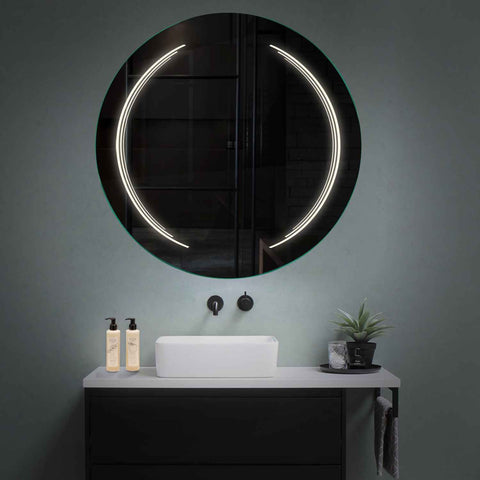Specchio LED Rotondo | Controllo tramite interruttore a muro | Luce bianca neutra - Reyze Serie Salono Modello 8