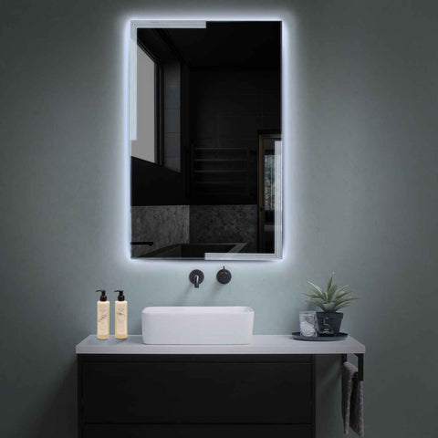 Specchio LED Verticale | Controllo tramite interruttore a muro | Luce bianca fredda - Reyze Serie Edge Modello 2