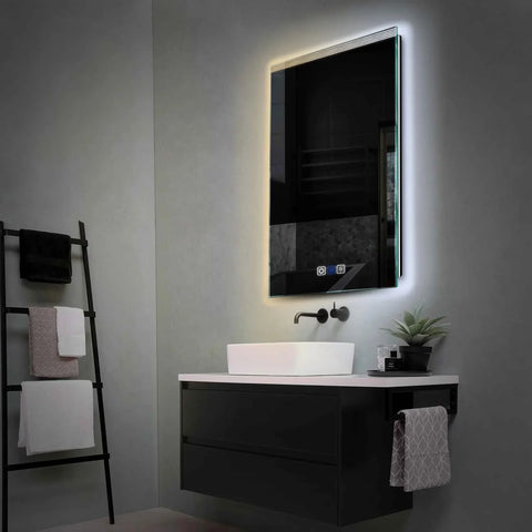 Specchio LED Verticale | Pulsanti touch | Funzione anti-appannamento | Temperatura di colore regolabile - Reyze Serie Edge Modello 5
