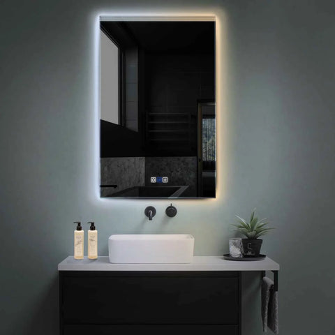 Specchio LED Verticale | Pulsanti touch | Funzione anti-appannamento | Temperatura di colore regolabile - Reyze Serie Edge Modello 5