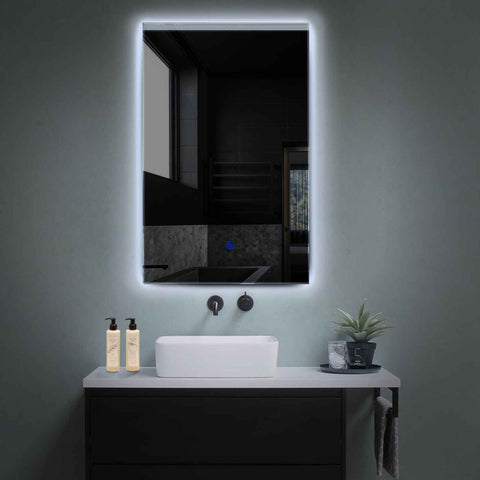Specchio LED Verticale | Pulsante touch | Luce bianca fredda - Reyze Serie Edge Modello 5