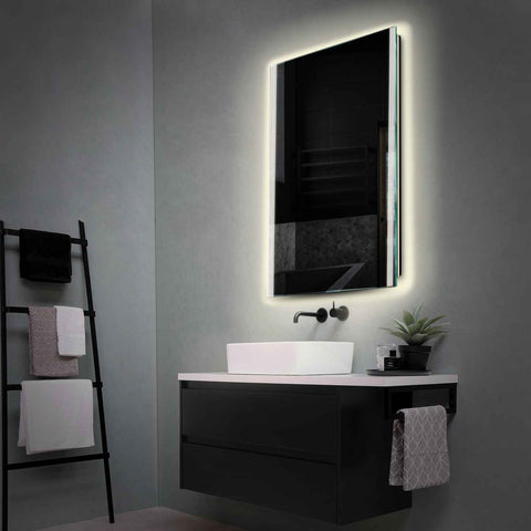 Specchio LED Verticale | Controllo tramite interruttore a muro | Luce bianca neutra - Reyze Serie Edge Modello 7