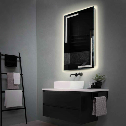 Specchio LED Verticale | Controllo tramite interruttore a muro | Luce bianca neutra - Reyze Serie Minimal Modello 2