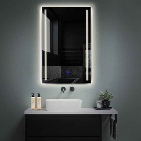 Specchio LED Verticale | Pulsante touch | Luce bianca neutra - Reyze Serie Minimal Modello 7