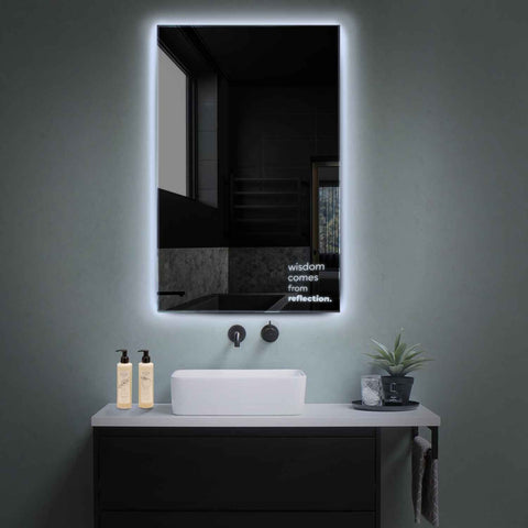 Specchio LED Verticale | Controllo tramite interruttore a muro | Luce bianca fredda - Reyze Serie Motivated Modello 1