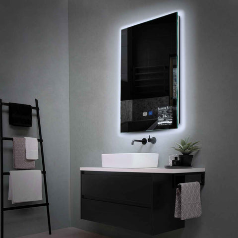Specchio LED Verticale | Pulsanti touch | Funzione anti-appannamento | Luce bianca fredda - Reyze Serie Motivated Modello 5