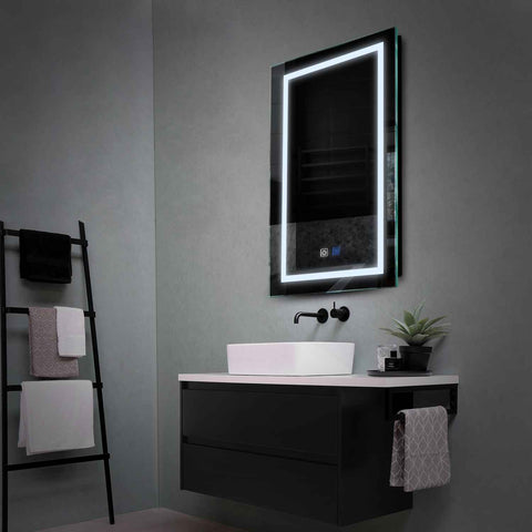 Specchio LED Verticale | Pulsanti touch | Funzione anti-appannamento | Luce bianca fredda - Reyze Serie Salono Modello 1