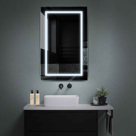 Specchio LED Verticale | Controllo tramite interruttore a muro | Luce bianca fredda - Reyze Serie Salono Modello 1