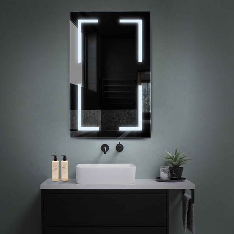 Specchio LED Verticale | Controllo tramite interruttore a muro | Luce bianca fredda - Reyze Serie Salono Modello 2
